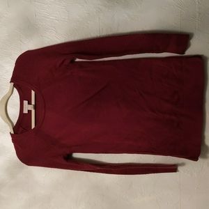 Wine colored XS Loft outlet maternity sweater tunic